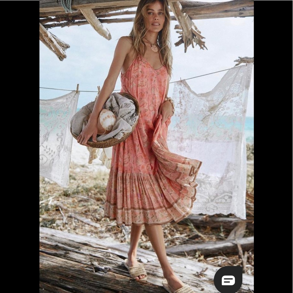 SPELL Seashell Strappy midi
